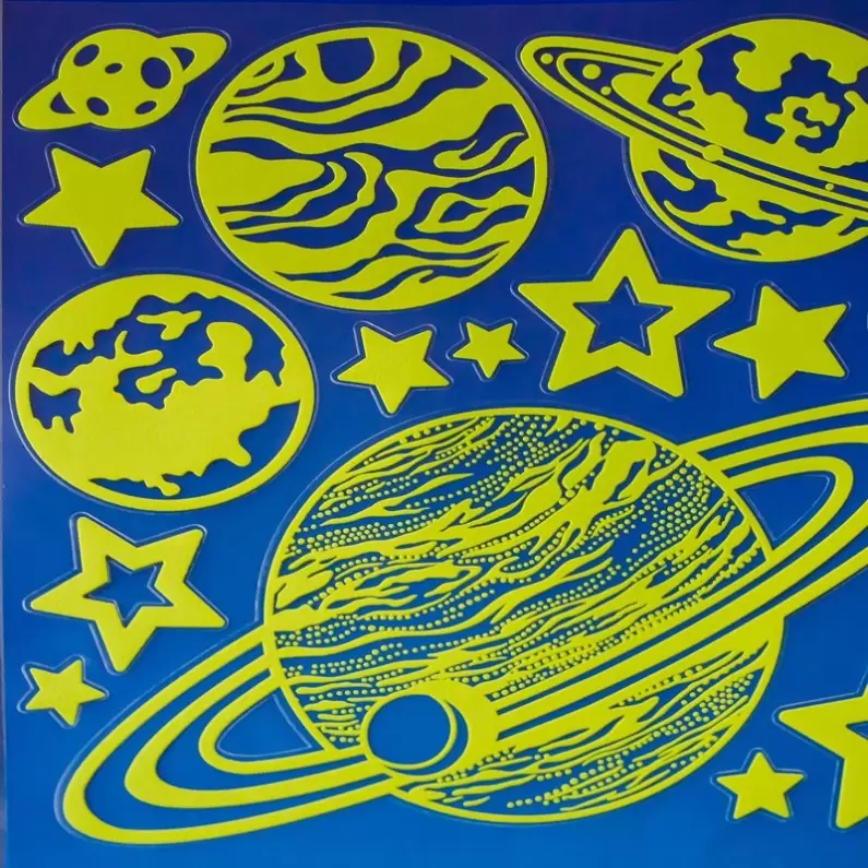 Sticker fosforescent cu stele si sfere 603