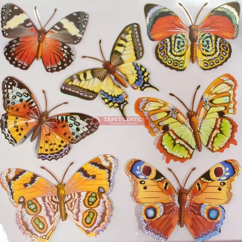 Sticker fluturi multicolor 10161