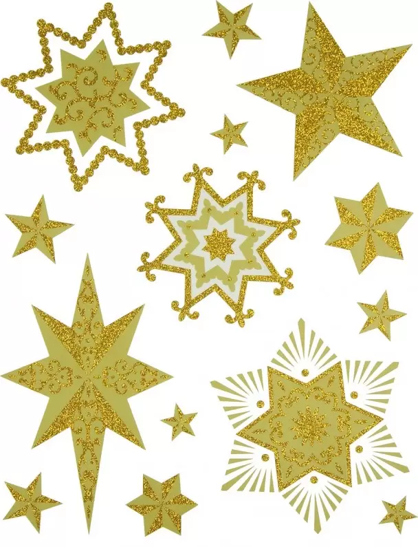 Set sticker Craciun 397C - Auriu - Verde